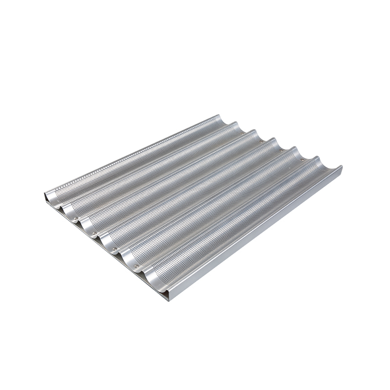 Bakeware alúmanaim bréifneach baguette pan 6-loaf